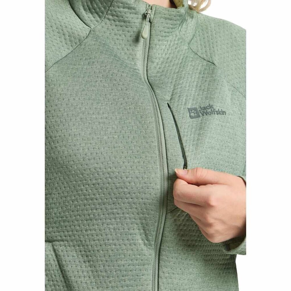 Jack Wolfskin Taiga Full Zip Eucalyptus Fleece Jack Dames Jack Wolfskin Taiga Full Zip Eucalyptus Fleece Jack Dames