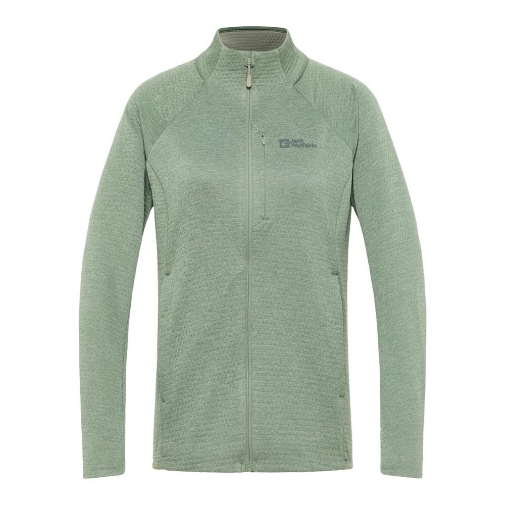 Jack Wolfskin Taiga Full Zip Eucalyptus Fleece Jack Dames Jack Wolfskin Taiga Full Zip Eucalyptus Fleece Jack Dames
