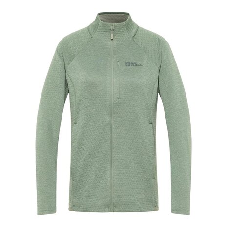 Jack Wolfskin Taiga Full Zip Eucalyptus Fleece Jack Dames Jack Wolfskin Taiga Full Zip Eucalyptus Fleece Jack Dames
