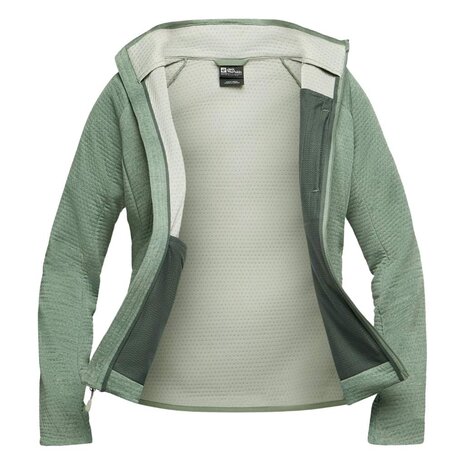 Jack Wolfskin Taiga Full Zip Eucalyptus Fleece Jack Dames Jack Wolfskin Taiga Full Zip Eucalyptus Fleece Jack Dames