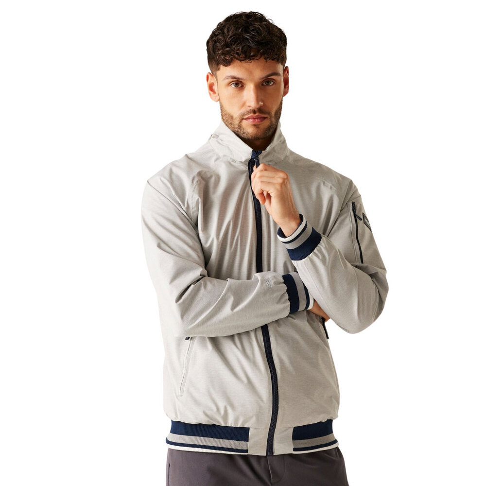 Regatta Shorebay III Silver Grey Linear Stripe Zomerjas Heren Regatta Shorebay III Silver Grey Linear Stripe Zomerjas Heren