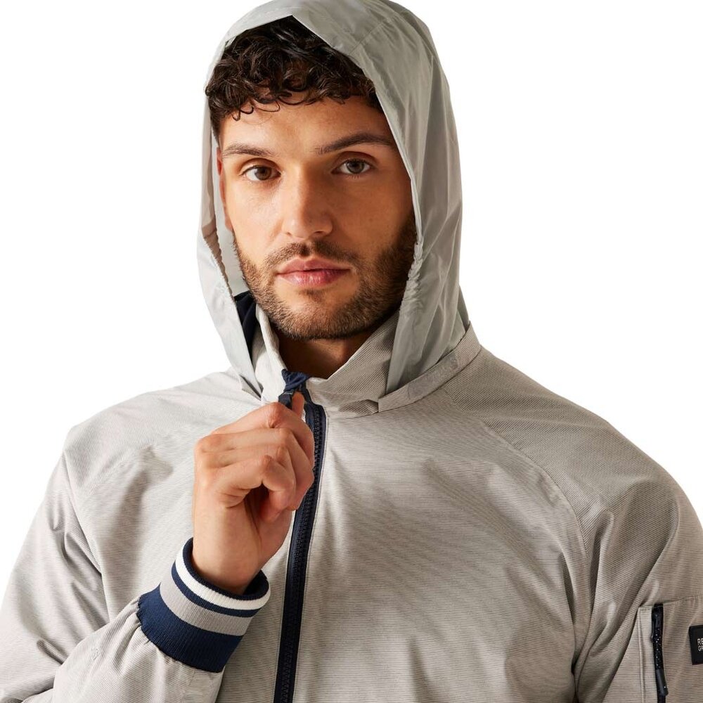 Regatta Shorebay III Silver Grey Linear Stripe Zomerjas Heren Regatta Shorebay III Silver Grey Linear Stripe Zomerjas Heren