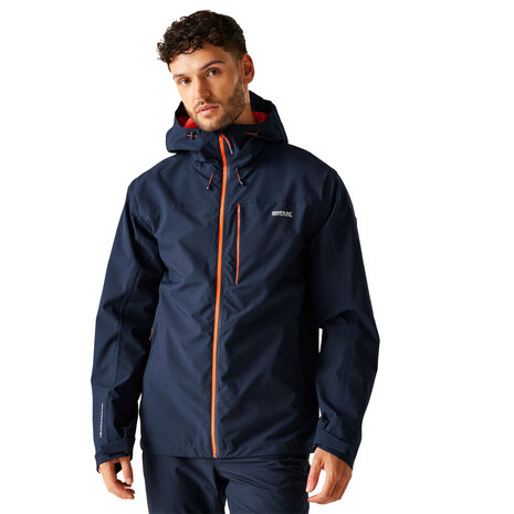 Regatta Birchdale II Navy Tangerine Tango Outdoorjas Heren
