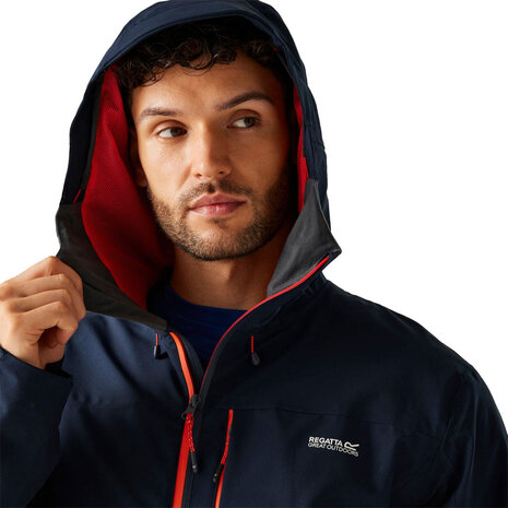 Regatta Birchdale II Navy Tangerine Tango Outdoorjas Heren