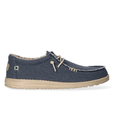 Hey Dude Wally Braided Blue Night Instappers Heren Hey Dude Wally Braided Blue Night Instappers Heren