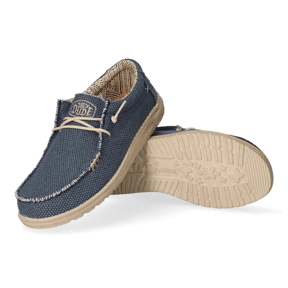 Hey Dude Wally Braided Blue Night Instappers Heren Hey Dude Wally Braided Blue Night Instappers Heren