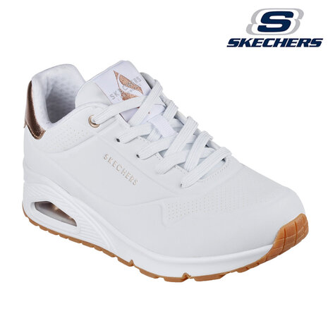 Skechers Uno Golden Air White Wandelsneakers Dames Skechers Uno Golden Air White Wandelsneakers Dames