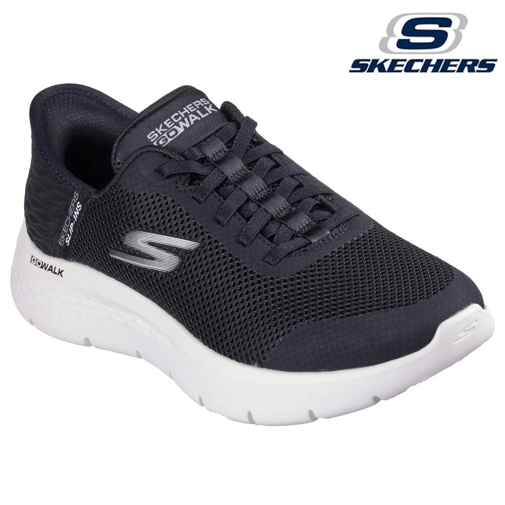 Skechers Go Walk Flex Grand Entry Black White Wandelsneakers Dames Skechers Go Walk Flex Grand Entry Black White Wandelsneakers Dames