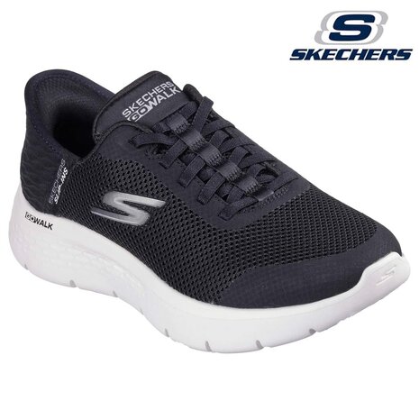 Skechers Go Walk Flex Grand Entry Black White Wandelsneakers Dames Skechers Go Walk Flex Grand Entry Black White Wandelsneakers Dames