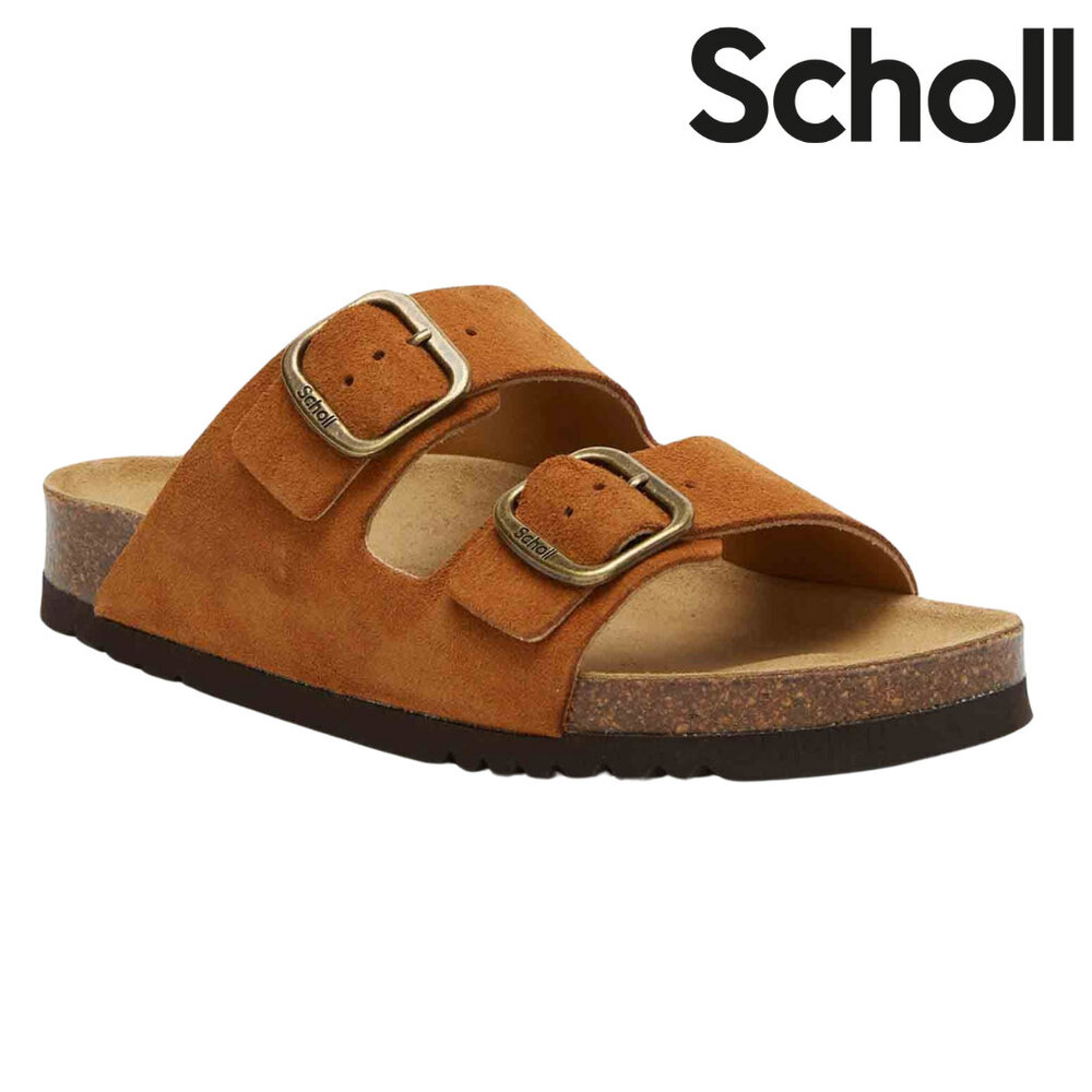 Scholl Josephine Suede Cognac Sandalen Dames
