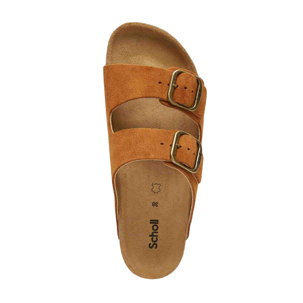 Scholl Josephine Suede Cognac Sandalen Dames