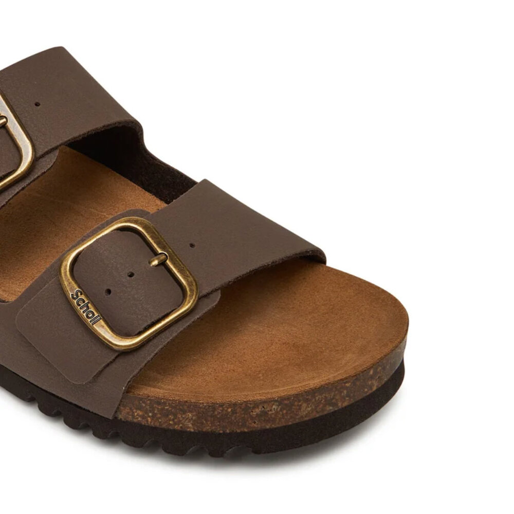 Scholl Josephine Synth Nubuck Brown Sandalen Dames Scholl Josephine Synth Nubuck Brown Sandalen Dames