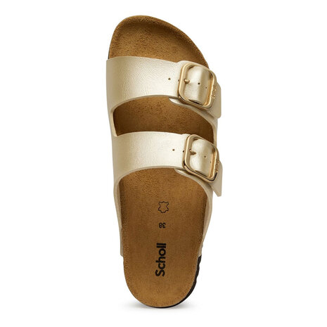 Scholl Josephine Metal Synthetic Light Gold Sandalen Dames Scholl Josephine Metal Synthetic Light Gold Sandalen Dames