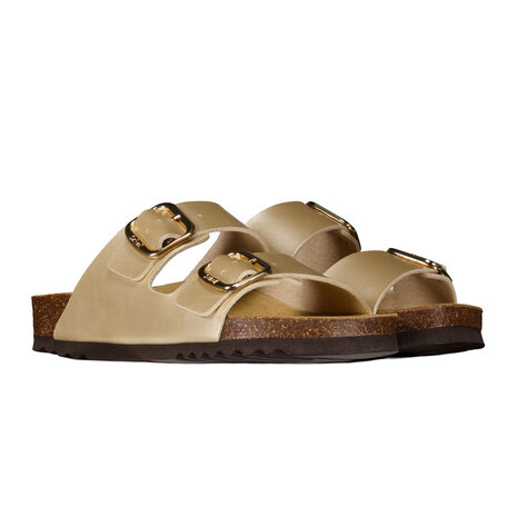 Scholl Josephine Metal Synthetic Light Gold Sandalen Dames Scholl Josephine Metal Synthetic Light Gold Sandalen Dames