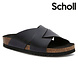 Scholl Vivian Syn Leather Black Slippers Dames Scholl Vivian Syn Leather Black Slippers Dames