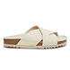 Scholl Vivian Syn Leather Beige Slippers Dames Scholl Vivian Syn Leather Beige Slippers Dames