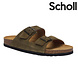 Scholl Julien Suede Khaki Sandalen Heren Scholl Julien Suede Khaki Sandalen Heren