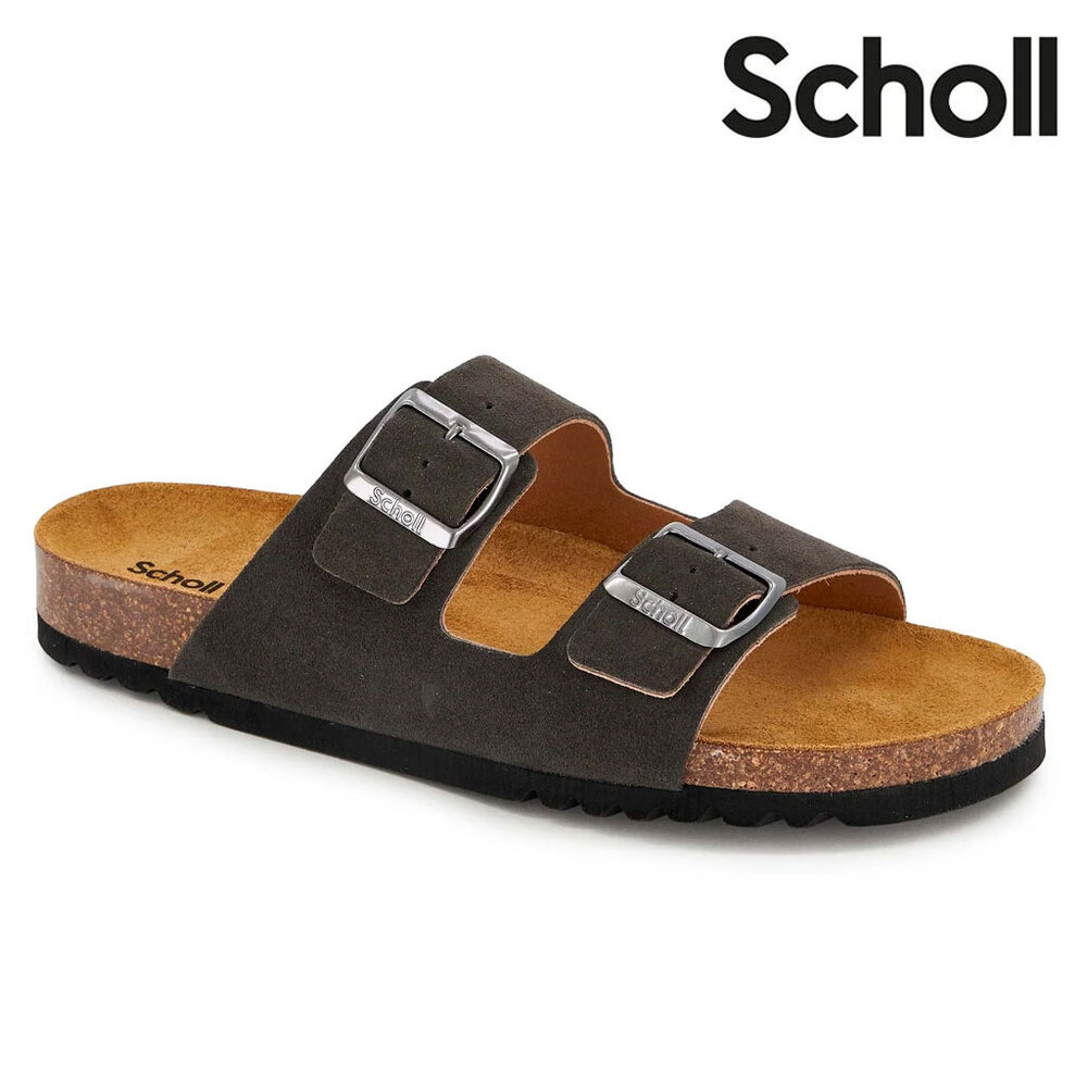 Scholl Julien Suede Grigio Grijs Sandalen Heren Scholl Julien Suede Grigio Grijs Sandalen Heren