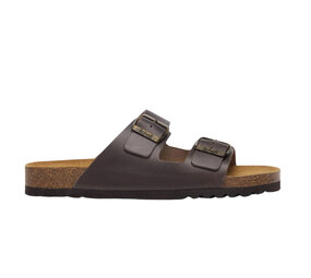 Scholl Julien Leather Caffe Sandalen Heren Scholl Julien Leather Caffe Sandalen Heren