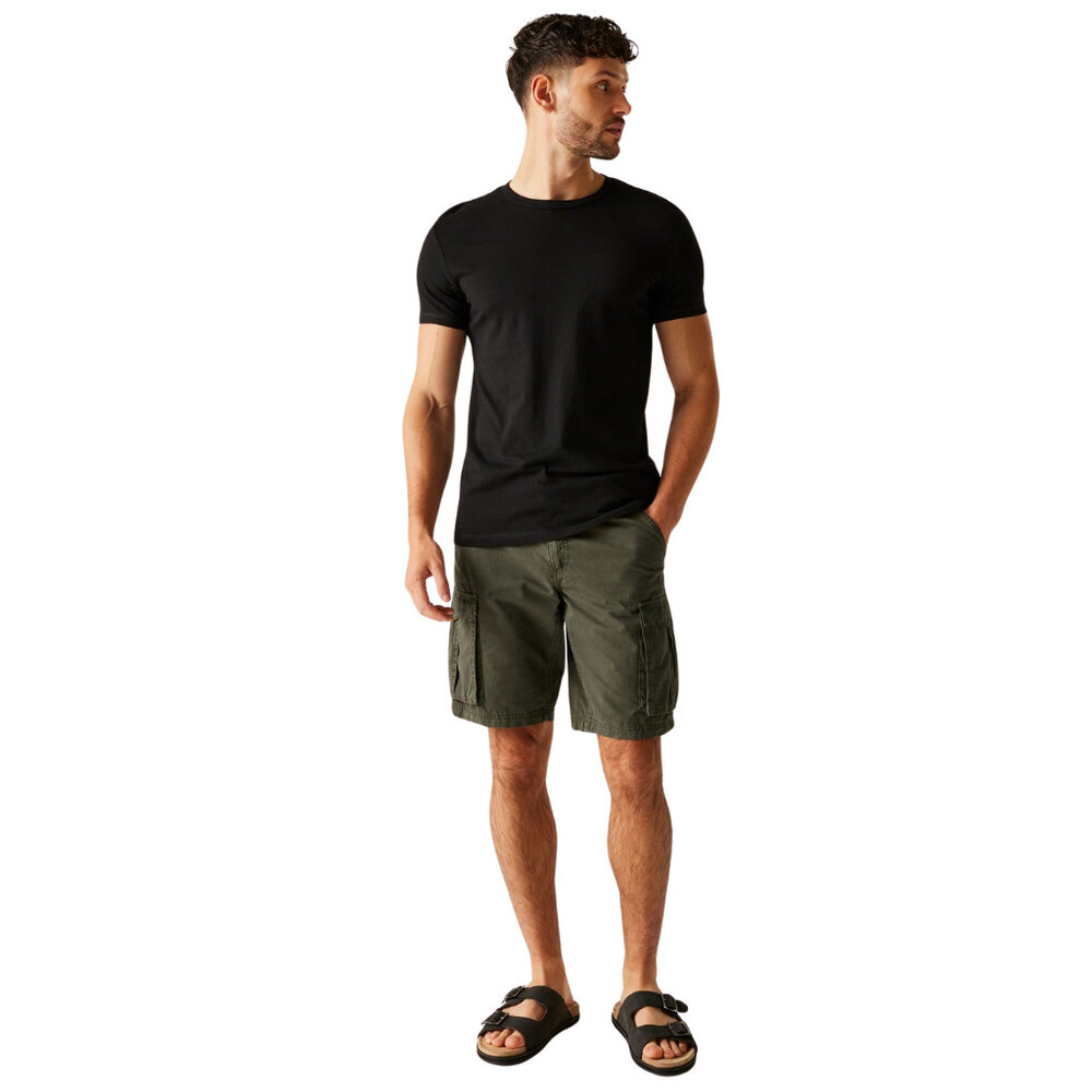 Regatta Shorebay Dark Khaki Cargo Shorts Heren