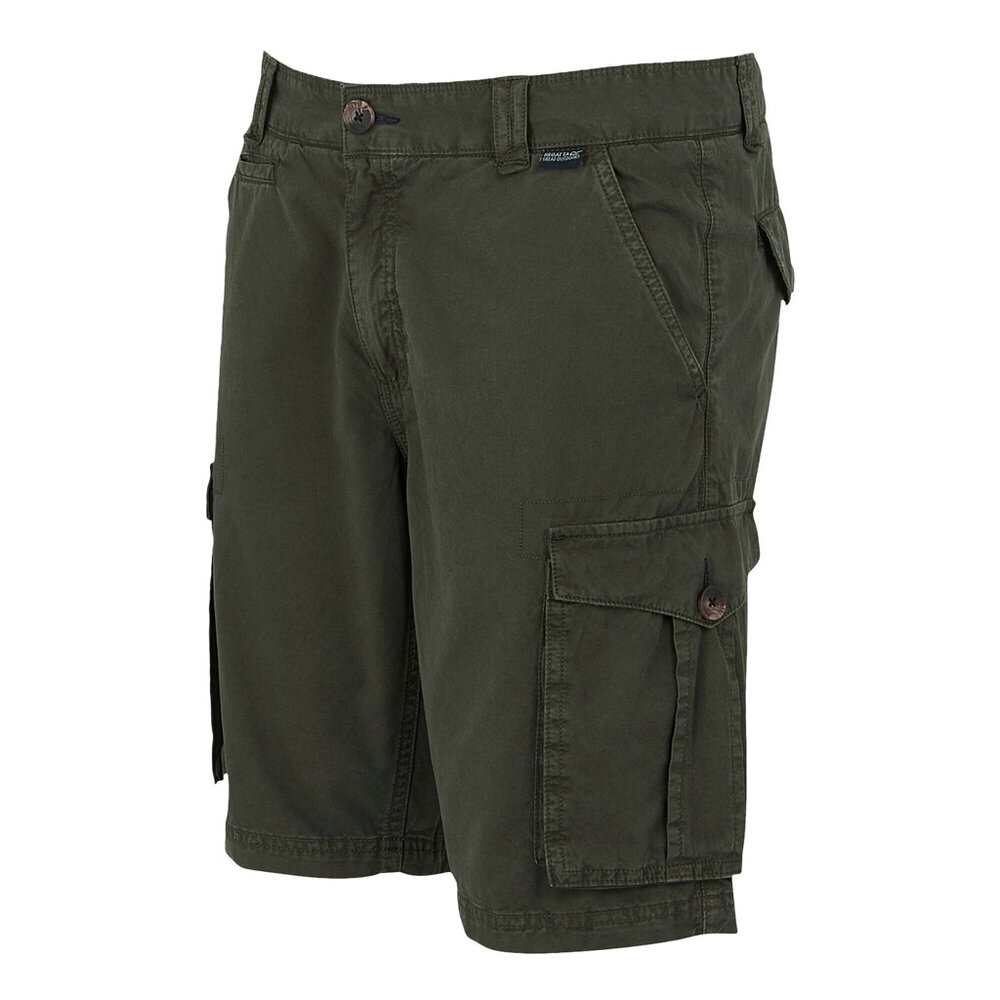 Regatta Shorebay Dark Khaki Cargo Shorts Heren