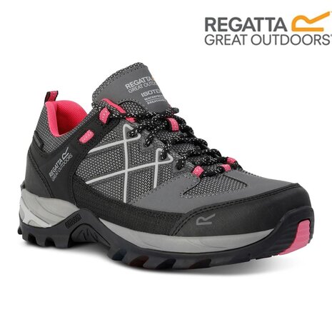 Regatta Samaris Low Isotex Dark Steel Pink Potion Wandelschoenen Dames Regatta Samaris Low Isotex Dark Steel Pink Potion Wandelschoenen Dames