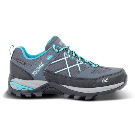 Regatta Samaris Low Isotex Seal Grey Turquoise Wandelschoenen Dames Regatta Samaris Low Isotex Seal Grey Turquoise Wandelschoenen Dames