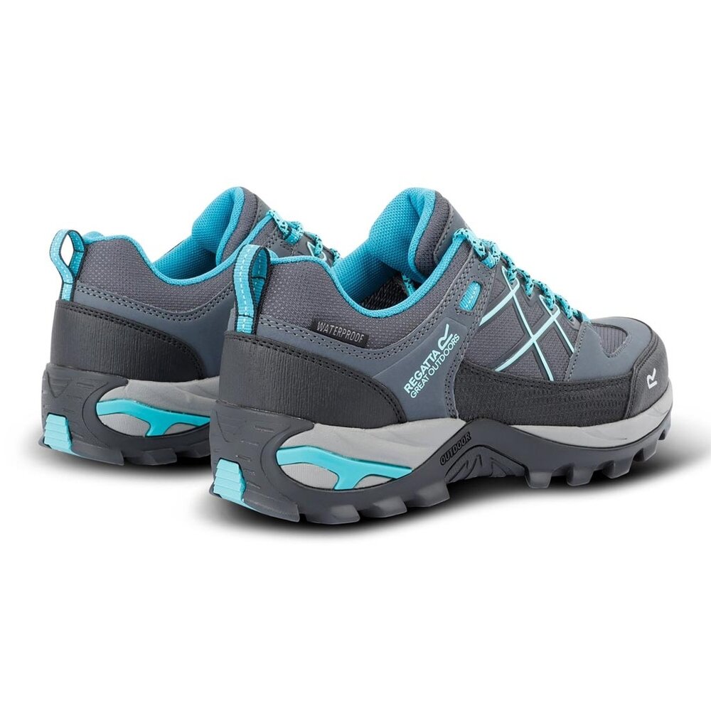Regatta Samaris Low Isotex Seal Grey Turquoise Wandelschoenen Dames Regatta Samaris Low Isotex Seal Grey Turquoise Wandelschoenen Dames