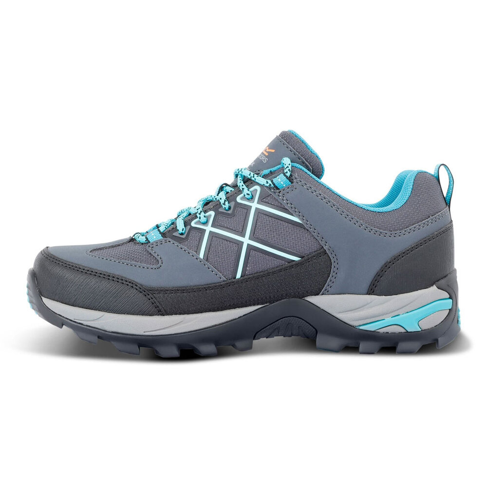 Regatta Samaris Low Isotex Seal Grey Turquoise Wandelschoenen Dames Regatta Samaris Low Isotex Seal Grey Turquoise Wandelschoenen Dames