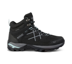 Regatta Samaris Mid Isotex Black Bleached Aqua Wandelschoenen Dames Regatta Samaris Mid Isotex Black Bleached Aqua Wandelschoenen Dames