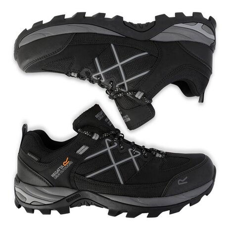 Regatta Samaris Low Isotex Black Granite Wandelschoenen Heren