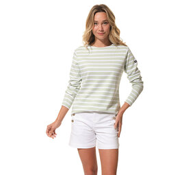 Hublot Cordage Maritiem Gestreept Ice Mint Longsleeve Shirt Dames Hublot Cordage Maritiem Gestreept Ice Mint Longsleeve Shirt Dames