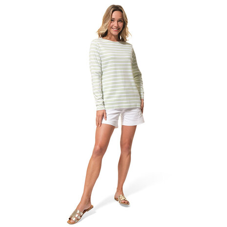 Hublot Cordage Maritiem Gestreept Ice Mint Longsleeve Shirt Dames Hublot Cordage Maritiem Gestreept Ice Mint Longsleeve Shirt Dames