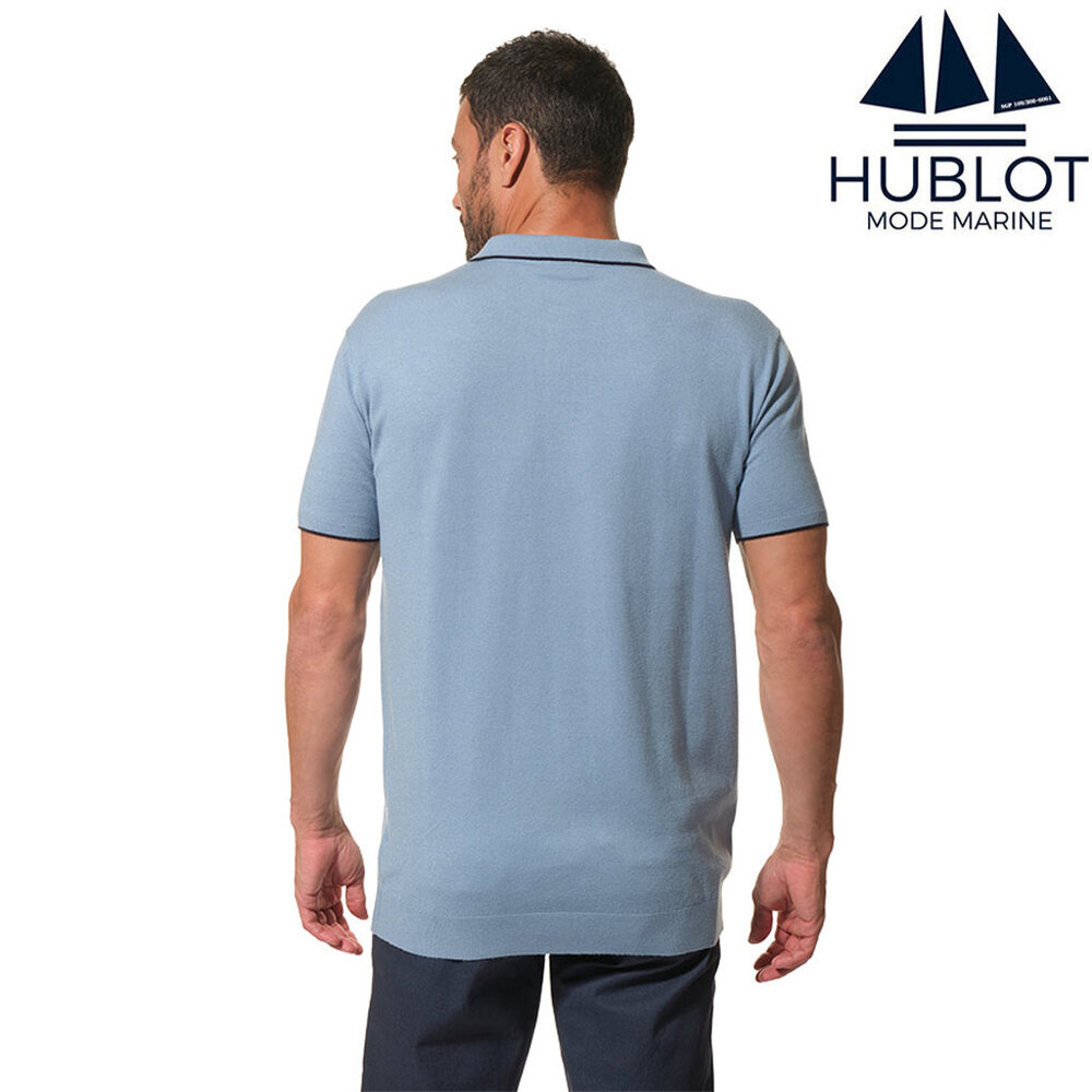 Hublot Balzain Shortsleeve Polo Lichtblauw Shirt Heren Hublot Balzain Shortsleeve Polo Lichtblauw Shirt Heren
