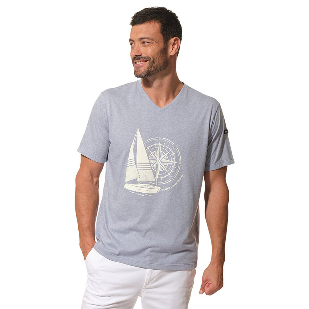 Hublot Jaspe Shortsleeve T-Shirt Navy Shirt Heren Hublot Jaspe Shortsleeve T-Shirt Navy Shirt Heren