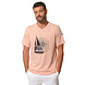 Hublot Jaspe Shortsleeve T-Shirt met Print Zalm Shirt Heren Hublot Jaspe Shortsleeve T-Shirt met Print Zalm Shirt Heren