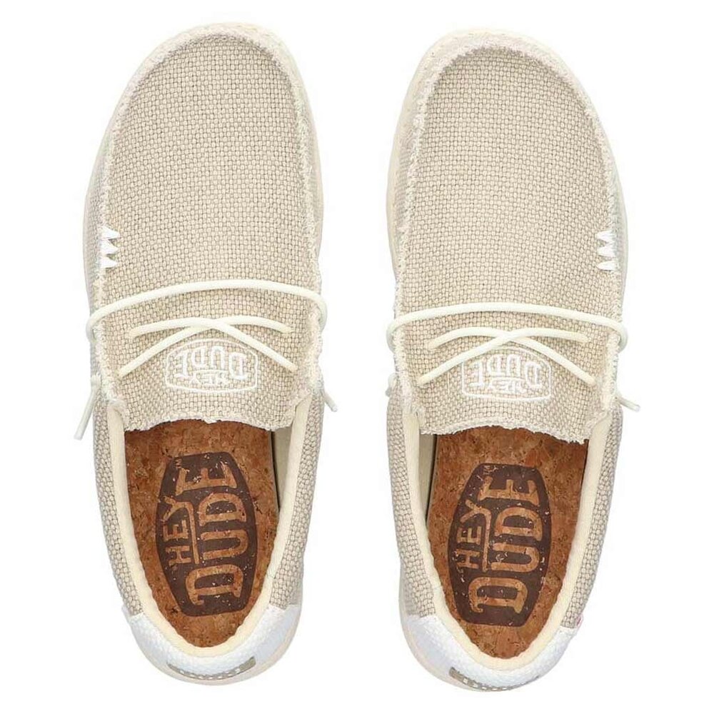 Hey Dude Wally Braided Off White Instappers Heren Hey Dude Wally Braided Off White Instappers Heren