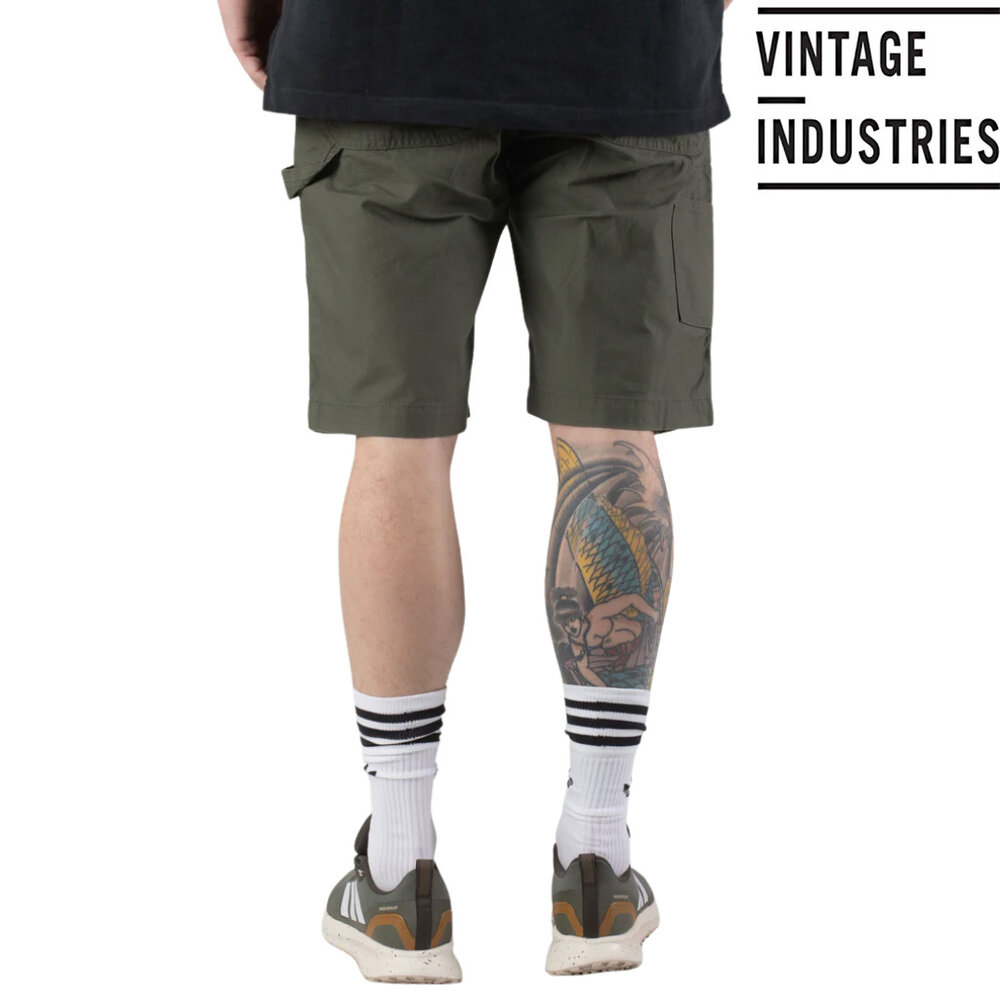 Vintage Industries Alcott Olive Shorts Heren Vintage Industries Alcott Olive Shorts Heren