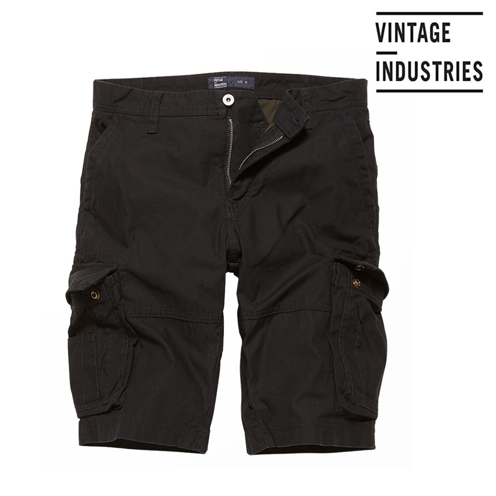 Vintage Industries Rowing Black Shorts Heren Vintage Industries Rowing Black Shorts Heren