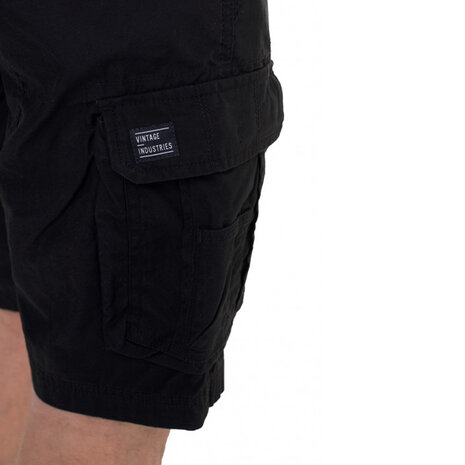 Vintage Industries Rowing Black Shorts Heren Vintage Industries Rowing Black Shorts Heren