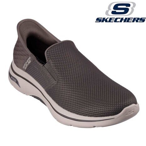 Skechers Slip Ins Go Walk Arch Fit 2.0 Taupe Wandelsneakers Heren Skechers Slip Ins Go Walk Arch Fit 2.0 Taupe Wandelsneakers Heren