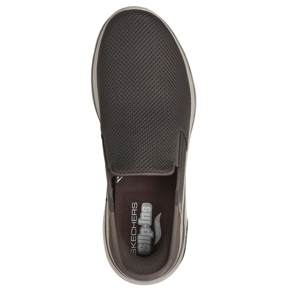 Skechers Slip Ins Go Walk Arch Fit 2.0 Taupe Wandelsneakers Heren Skechers Slip Ins Go Walk Arch Fit 2.0 Taupe Wandelsneakers Heren