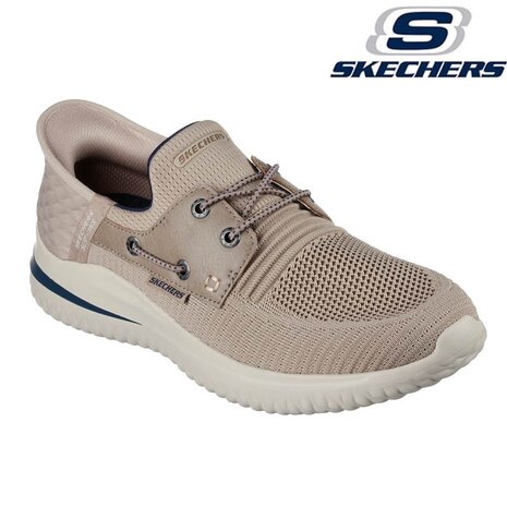 Skechers Delson 3.0 Roth Taupe Wandelsneakers Heren Skechers Delson 3.0 Roth Taupe Wandelsneakers Heren