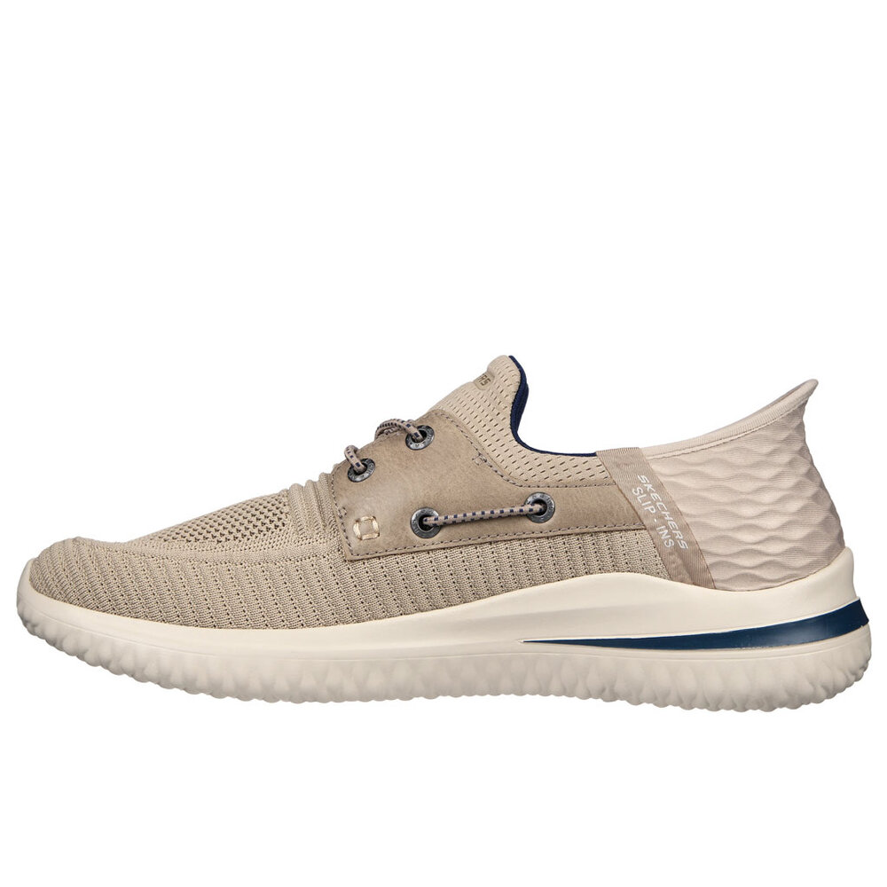 Skechers Delson 3.0 Roth Taupe Wandelsneakers Heren Skechers Delson 3.0 Roth Taupe Wandelsneakers Heren