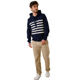 Royal Mer Marlo Marine Ecru Gestreepte Maritieme Trui Heren Royal Mer Marlo Marine Ecru Gestreepte Maritieme Trui Heren
