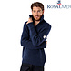 Royal Mer Alois Porselein Blauw Schipperstrui Met Hoge Kraag Heren Royal Mer Alois Porselein Blauw Schipperstrui Met Hoge Kraag Heren