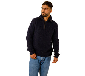 Royal Mer Lou Pull Zipper Marine Schipperstrui Heren Royal Mer Lou Pull Zipper Marine Schipperstrui Heren