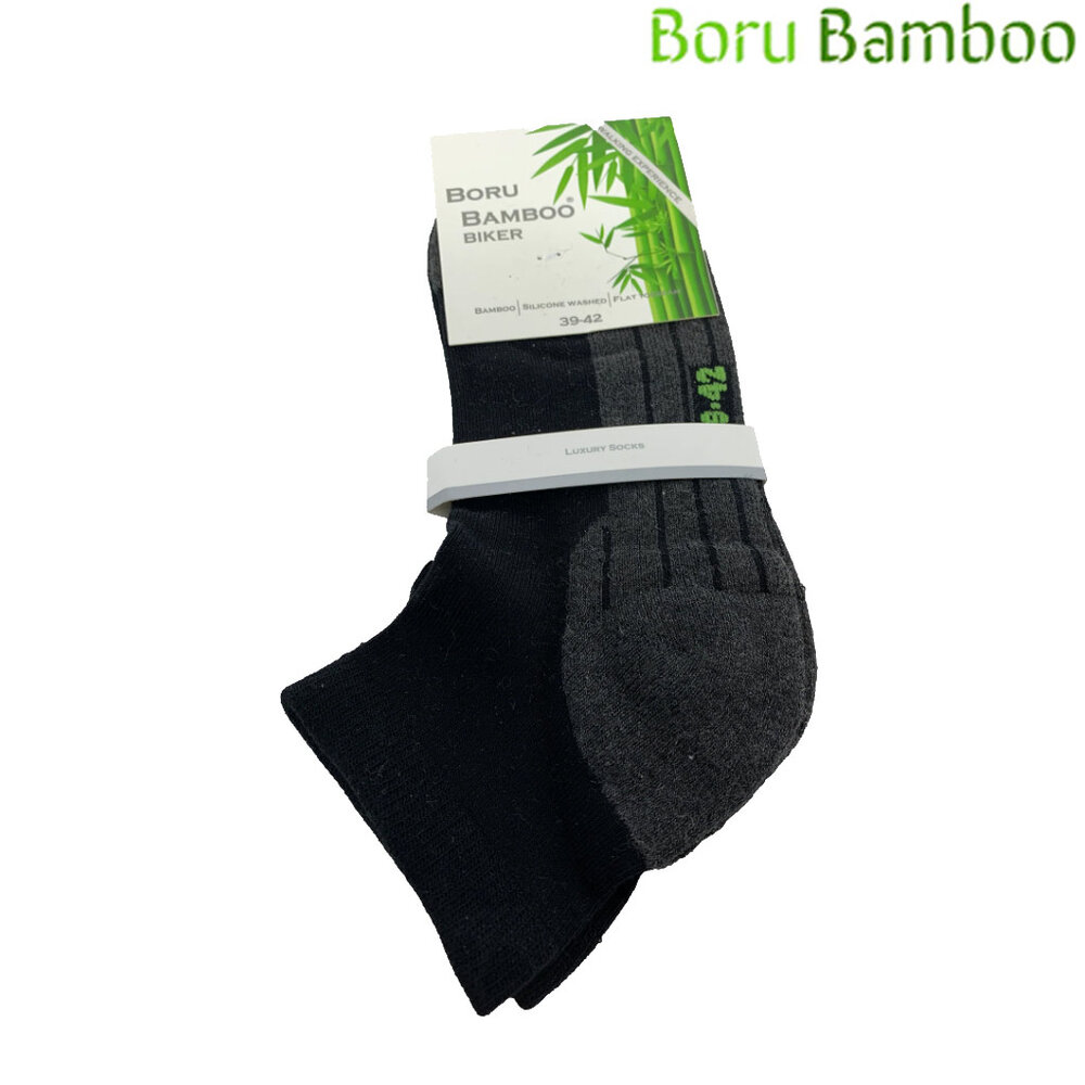 Bamboo Walking Experience Biker Zwart Wandelsokken