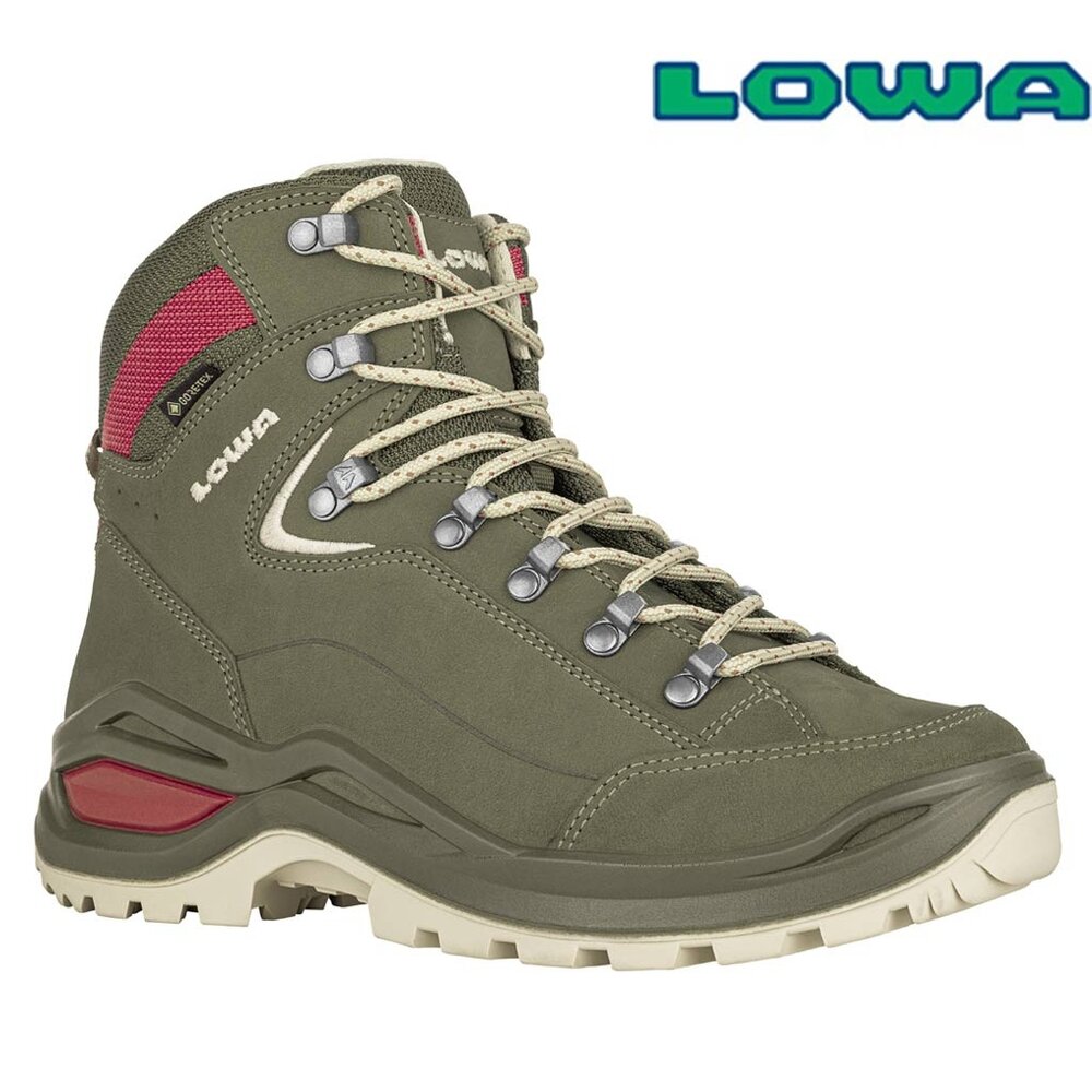 Lowa Renegade Evo GTX Mid Green Panna Wandelschoenen Dames Lowa Renegade Evo GTX Mid Green Panna Wandelschoenen Dames