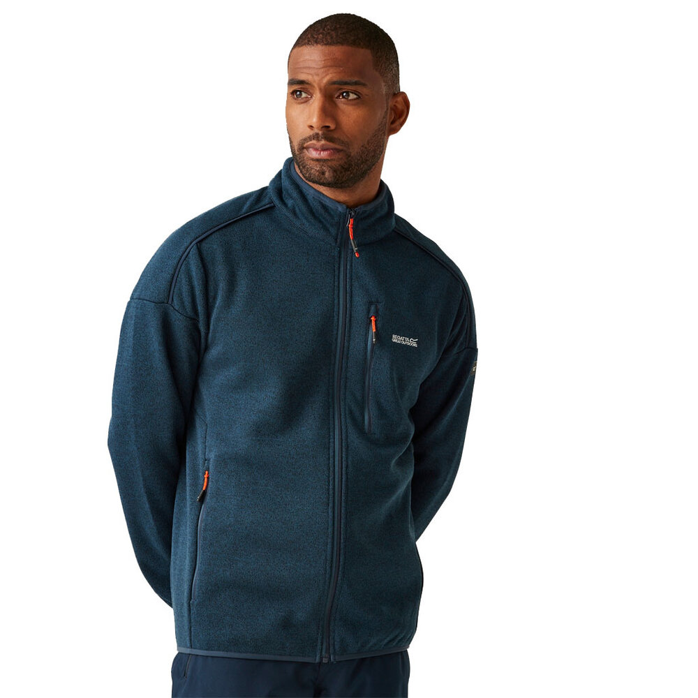 Regatta Kames Moonlight Denim Tangerine Tango Fleece Vest Heren